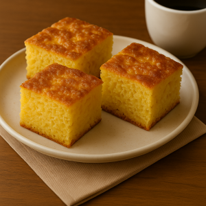 Bolo Cremoso de Milho com Queijo