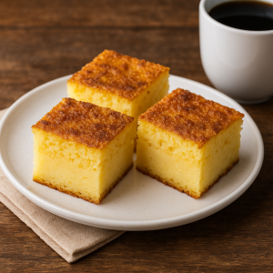 Bolo de Fubá Cremoso com Queijo
