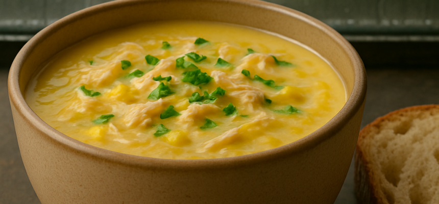 Receita do Dia: Caldo Cremoso de Frango com Milho