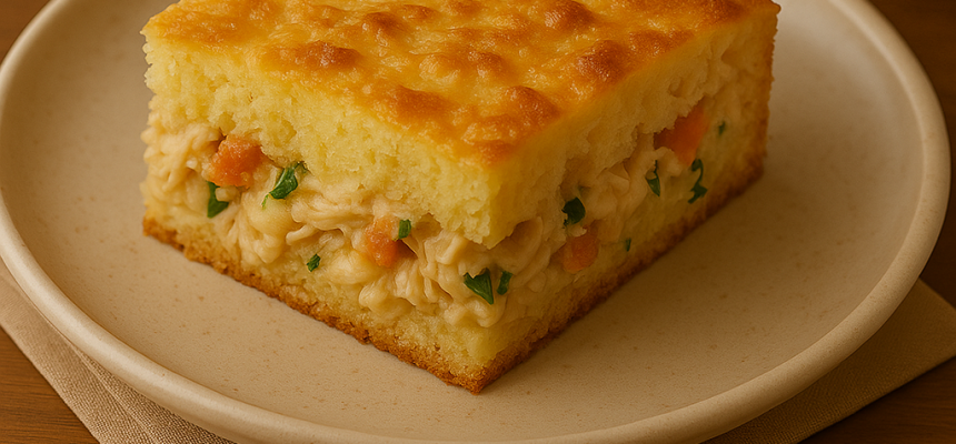 Torta Cremosa de Frango com Requeijão