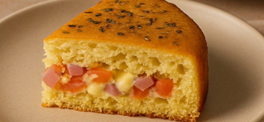 Torta de Liquidificador com Presunto e Queijo