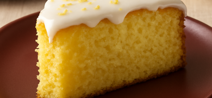 Bolo de Limão com Cobertura Glacê